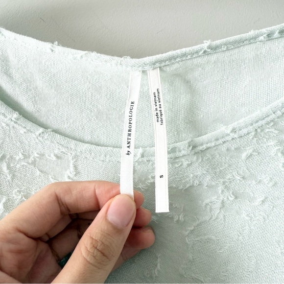 By Anthropologie Amorina Babydoll Top Mint Green Small - Picture 4 of 6